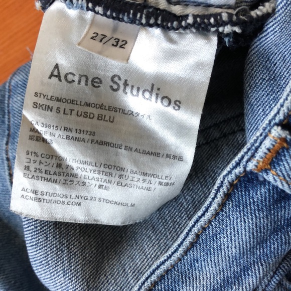 Acne Studios Skin 5 Jeans - Picture 5 of 5